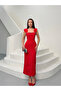 Pearl Detailed Midi Evening Dress Graduation Dress - 5