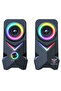 L2 2Pcs / Speaker USB RGB Colorful Light HiFi Audio Subwoofer - 2