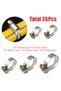 25pcs Stainless Steel Hose Pipe Clamps 16mm-70mm Cross German Hose Clamp Clips for Air Hose Water... - 7