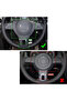 ABS Car Carbon Fiber Texture Steering Wheel Panel Button Cover Trim For VW Golf 6 MK6 2009-2013 P... - 5