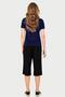 Women's Navy Blue Half Sleeve Crew Neck T-Shirt - 2