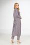 Women's Lilac Long Sleeve Viscose Long Dressing Gown - 4