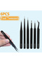 6PCS 6pcs Precision Tweezers Set ESD Anti-Static Stainless Steel Tweezers Repair Tools for Electroni