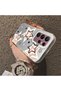 Samsung Galaxy S22 Ultra Compatible Unbreakable Silicone Cute Star Pattern Printed Cover - 4
