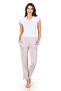 Women's Powder Ground Purple Point Viscose Long Bottom