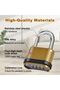 Gold Combination Lock | 4-Digit Heavy Duty Combo Lock - 26.5mm Outdoor Waterproof Combination Padloc - 2