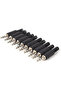5 قطع من موصلات سماعات الرأس مقاس 3.5 ملم، غلاف بلاستيكي أسود، قابس مقبس صوت - 5