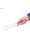 25cm Sliver [TL][TL]1pc 25 Cm\ 30 Cm Silver Stainless Steel Long Food Tongs Straight Tweezers Kitche