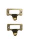 10 PCS Cabinet Drawer Label Pulls Antique Style Brass Tag File Name Card Holder Frame For Jewelry... - 5