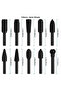 10pcs black Wood Carving File Rasp Drill Bit, 1/4" 6mm Rotary Rasp Drill Bit Set, Woodworking Rotati - 3