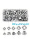 60pcs 60Pcs Galvanized Four-Claw Nuts, Carbon Steel Four-Point Impact Nuts, Suitable For Wooden Furn