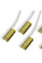 5Pcs 175mm Brass Wire Brush Mini Paint Rust Remover Steel Wire Brushes Industrial Metal Polishing... - 3