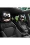 2pcs Funny Big-Eyed Cartoon Print Car Headrest Cover, Suitable For Travel And Daily Commuting,For...