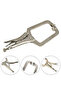 9 Inch Steel C Clamp Vise Grip Locking Welding Pliers Wood Tenon Locator Tool Tools Herramientas ... - 7