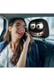 2pcs Funny Big-Eyed Cartoon Print Car Headrest Cover, Suitable For Travel And Daily Commuting,For... - 3