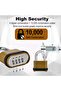 Gold Combination Lock | 4-Digit Heavy Duty Combo Lock - 26.5mm Outdoor Waterproof Combination Padloc - 5