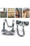 M8x25x25mm 1Pcs U Bolt 20 25 32 40 50 M8 Galvanized Double U-Cross Tube Pipe Clamp Screw Steel Conne - 2