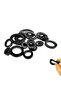 M4x9mm 100PCS Black Plastic Flat Washer Spacer Rings Kit, M3 M4 M5 M6 M8 M10 M12 Insulation Gasket - 8