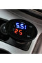 شاحن سيارة بمنفذ USB، مقياس جهد ودرجة حرارة 12 فولت/24 فولت، شاشة عرض رقمية LED 3 في 1... - 8