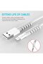 10 قطع - غطاء حماية كابل حلزوني أبيض لحماية كابل سماعة الأذن والماوس وشاحن USB - 3
