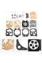1 Set Carburetor Carb Diaphragm Gasket Repair Kit For Walbro K20-WAT WA WT Series Carburetor Acce... - 2