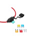 12V Car Automotive In-Line Mini Blade Fuse Holder Fuses with Splashproof Casing with 6 Fuses 5A 1... - 2