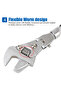Silver Adjustable Torque Wrench 180 Degree Folding Ratchet Wrench Household Maintenance Pulley Wrenc - 6