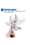 Silver Adjustable Torque Wrench 180 Degree Folding Ratchet Wrench Household Maintenance Pulley Wrenc - 3