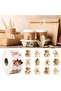Beige 1 Roll 500PCS Cartoon Bear Sticker DIY Accessories Ornament Cute Bear Decals Decoration Laptop