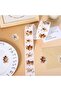 Beige 1 Roll 500PCS Cartoon Bear Sticker DIY Accessories Ornament Cute Bear Decals Decoration Laptop - 2
