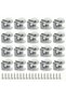 20pcs 20-Piece Zinc Alloy Adjustable Glass Clamps, Glass Shelf Brackets for 4-9mm Thick Glass, Durab