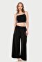 Women's Black Single Jersey Strapless Crop Top