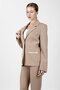 Garnili Single Button Classic Women's Jacket-Stone - 1186100