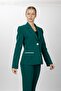 Garnili Single Button Classic Women's Jacket - Emerald - 1186100