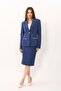 Garnili Single Button Classic Women's Jacket-Indigo - 1186100 - 4