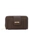Women's Zippered Striped Portfolio Wallet with Flap and Zipper, Vegan Faux Leather - Medium Size - 2