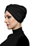 Butterfly Lined Black Ready-To-Wear Turban Hijab Pool Cap Suitable for Medical Use - 4