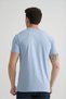 Baby Blue Flexible Cotton Standard Fit Men's T-Shirt with Minimal Logo - 5