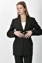 American Collar Modern Long Women's Jacket-Khaki - 1187100 - 5