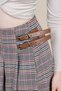 Women's Winter Pink Royal Plaid Slit Skirt Plaid Premium Maxi Skirt Stylish Daily Casual 6831 - 3