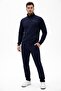 New Season Navy Blue Men's Zippered Stand Collar Tracksuit Set - 3