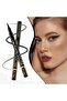 Jaw Liner Liquid Eyeliner Precision Brush Tip Waterproof Smudgeproof Ultra Black Quick Drying Silver - 2