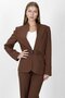 Classic Women's Jacket with Stand Collar - Chestnut - 1188100 - 5