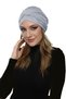 Cross W Ribbed Bandage Open Gray Ready-To-Wear Turban Hijab Pool Cap Suitable for Medical Use - 3