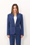 Classic Women's Jacket with High Collar - Indigo - 1188100 - 4