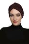 Cross W Ribbed Bandage Brown Instant Turban Hijab Pool Cap Suitable for Medical Use - 5