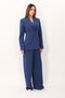Men's Collared Double-Breasted Modern Women's Jacket-Indigo - 1189100 - 4
