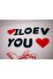 I LOVE U, a word rope made of velvet