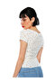 Women White Floral Ditsy Top - 2