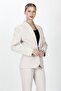 Classic Women's Jacket with Stand Collar - Beige - 1188100 - 4